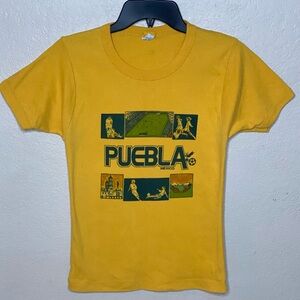 Yellow Puebla Graphic T-Shirt